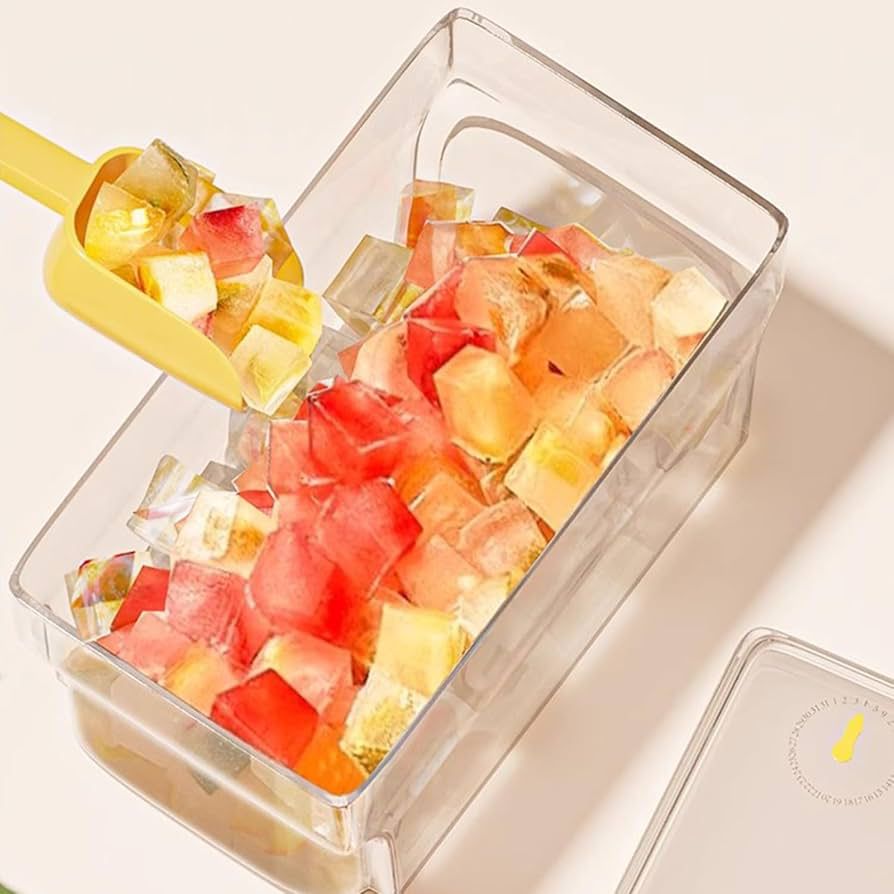 Ice Tray with Lid Bin for Freezer