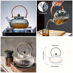 Heat Resistant Style Glass Teapot